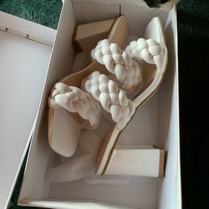 Shein white sandals